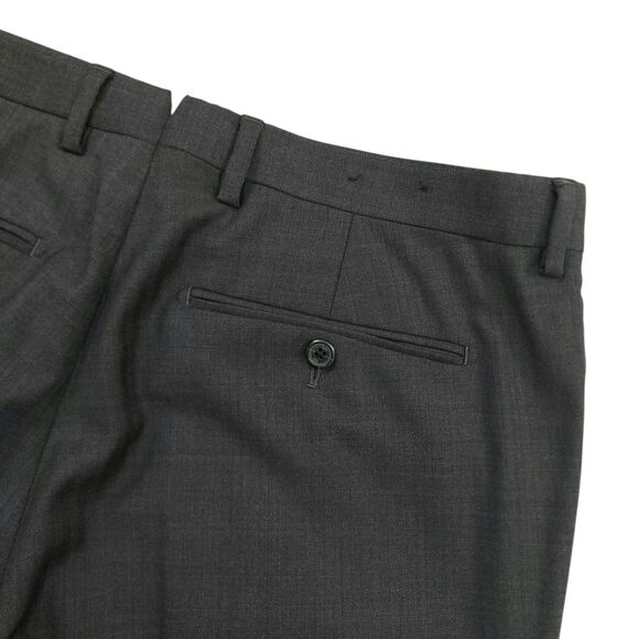 Banana Republic Pants Mens 33x33 Dark Gray Trabaldo Togna 1840 Wool Straight Leg - Picture 8 of 12
